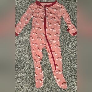 Kickee Pants Pink Rainbow Footie Pajamas